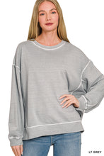 FRENCH TERRY PIGMENT DYE & ENZYME WASHING PULLOVER - ASSORTED COLORS