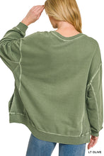 FRENCH TERRY PIGMENT DYE & ENZYME WASHING PULLOVER - ASSORTED COLORS