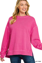 FRENCH TERRY PIGMENT DYE & ENZYME WASHING PULLOVER - ASSORTED COLORS