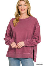 FRENCH TERRY PIGMENT DYE & ENZYME WASHING PULLOVER - ASSORTED COLORS