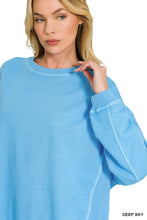FRENCH TERRY PIGMENT DYE & ENZYME WASHING PULLOVER - ASSORTED COLORS