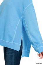 FRENCH TERRY PIGMENT DYE & ENZYME WASHING PULLOVER - ASSORTED COLORS