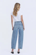 Flying Monkey Super High Rise Button Snap Hem Barrel Leg Jeans