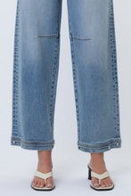 Flying Monkey Super High Rise Button Snap Hem Barrel Leg Jeans