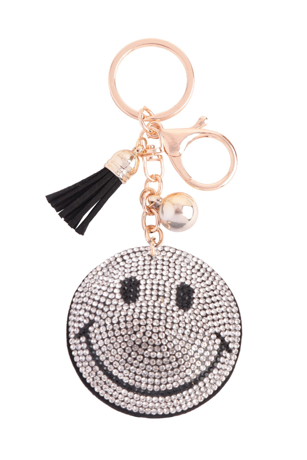 Smile Face Keychain - White or Black 🙂