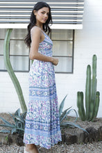 V Neck Twist Front Cut Out Maxi Dress W Embroidery - Sweet Pea