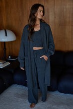 Staycation Open Front Cardigan - Charcoal