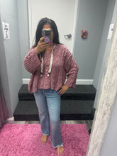 POL V-neck hooded cable knit chenille sweater - Assorted Colors