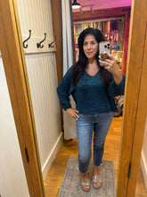 V Neck Crop Length Light Weight Pullover Sweater - Assorted Colors