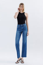 Flying Monkey High Rise Clean Cut Raw Hem Straight Jeans