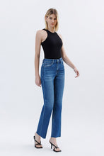 Flying Monkey High Rise Clean Cut Raw Hem Straight Jeans