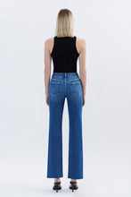 Flying Monkey High Rise Clean Cut Raw Hem Straight Jeans