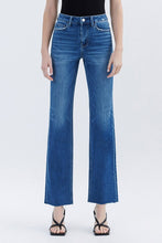 Flying Monkey High Rise Clean Cut Raw Hem Straight Jeans