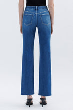 Flying Monkey High Rise Clean Cut Raw Hem Straight Jeans