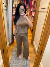Ocean Drive Rib Knit Smocked Waist Wide Leg Pant - Black or Mocha