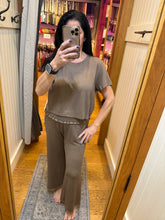 Ocean Drive Rib Knit Smocked Waist Wide Leg Pant - Black or Mocha