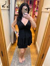Ocean Drive Rib Knit Twist Front Dress - Black