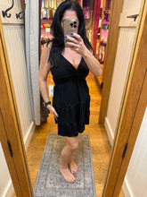 Ocean Drive Rib Knit Twist Front Dress - Black