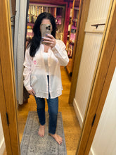 Surf Gypsy Ombré Printed Cotton Button Down - Soft Pink