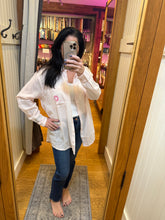 Surf Gypsy Ombré Printed Cotton Button Down - Soft Pink