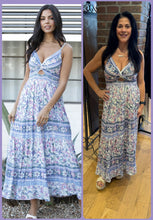 V Neck Twist Front Cut Out Maxi Dress W Embroidery - Sweet Pea