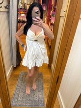 Ocean Drive Textured Cotton Strapless Mini Dress - White or Bermuda Blue