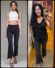 Hidden Happi Black Frayed Hem Cropped Flare