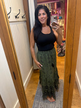 Tiered Maxi Skirt - Olive