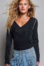 ✨ POL V-Neck Thermal Top - Black
