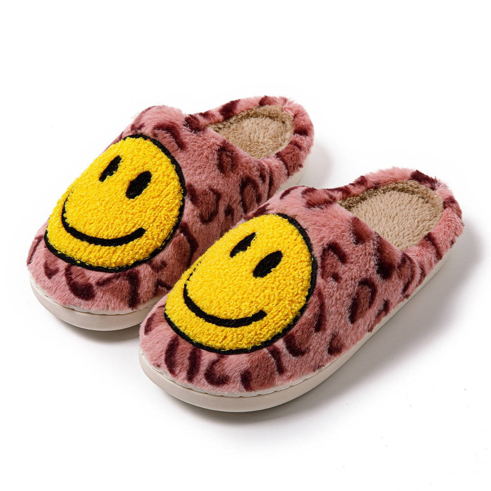 Pink or Blue Leopard Smiley Face 🐆🙂 Slippers