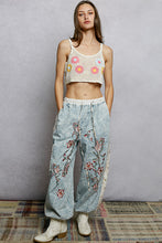 POL U-neck sleeveless cropped fit fit top in crochet with floral embroidery detailing - Ivory Mult