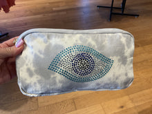 Canvas Zipper Pouch Evil Eye Or Hamsa