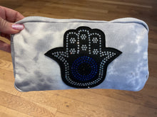 Canvas Zipper Pouch Evil Eye Or Hamsa
