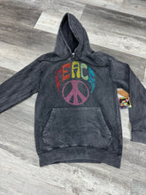 Peace Stylish and Premium Quality Vintage Wash Hoodie - Vintage Black