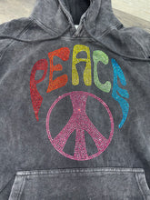 Peace Stylish and Premium Quality Vintage Wash Hoodie - Vintage Black
