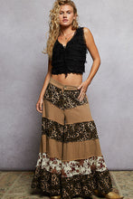 POL sleeveless cropped fit top in lace with drawstring and ruffled detailing - Black