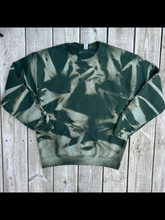 Hand Bleached Green Fleece Pullover