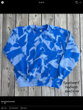 Hand Bleached Blue Fleece Pullover
