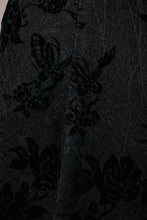 Sleeveless Lace Floral Burnout Midi Slip Dress  - Black