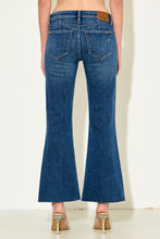 Hidden Low Rise Flare Jean With Clean Cut Hem - Medium Dark