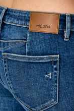 Hidden Low Rise Flare Jean With Clean Cut Hem - Medium Dark