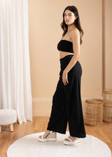 COTTON PANTS WITH SMOCKED WAIST- BLACK, WHITE OR BABY BEIGE