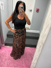 Tiered A Line Maxi Skirt - Black