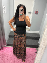 Tiered A Line Maxi Skirt - Black