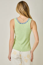 Henley Neck Washed Tank Top - Mystree