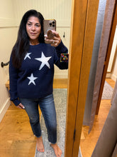 Star Crew Neck Sweater - Navy or Heather Grey