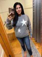 Star Crew Neck Sweater - Navy or Heather Grey