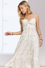 Ruffled Top Floral Midi Dress - Sage or Lavender