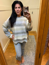 Gradient Crew Neck Sweater - Grey Combo