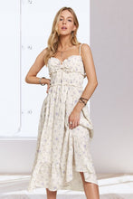 Ruffled Top Floral Midi Dress - Sage or Lavender